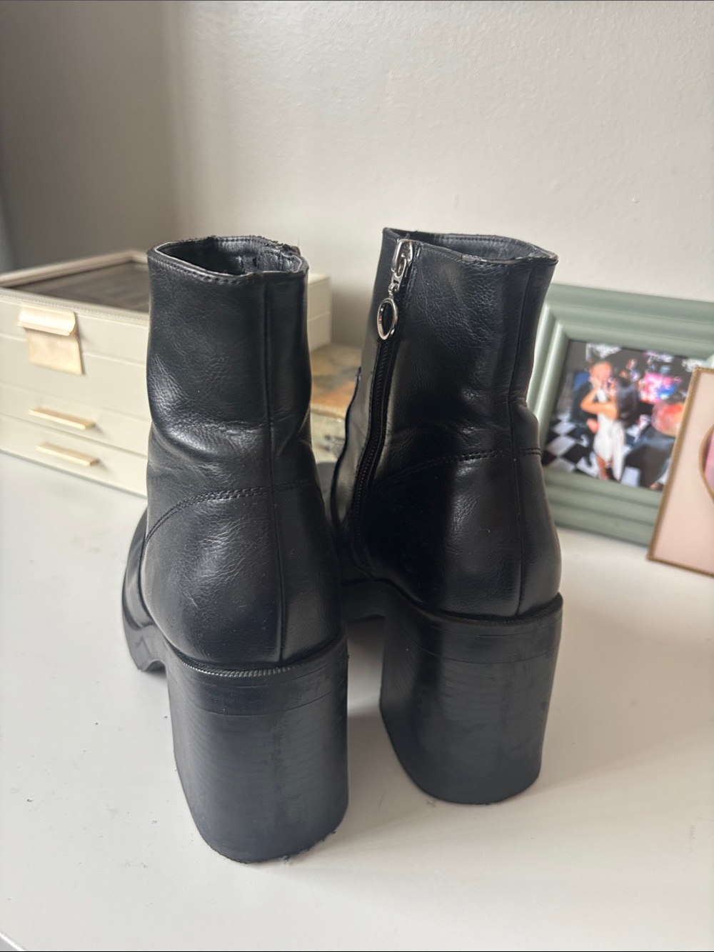 Dirty Laundry Black Platform Ankle Booties - Picture 5 of 6